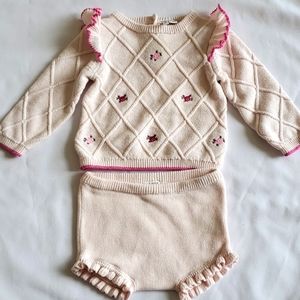 Janie & Jack Knit Romper Set